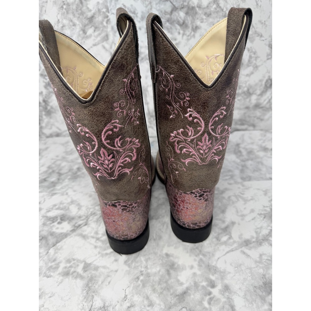Old West Boho Metallic Pink Floral Snakeskin Western Boot 6.5/5 youth
Festival - Picture 3 of 10